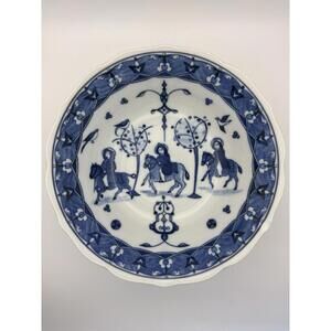 Antique Blue & White Plate Made for the Persian Market 7.6”